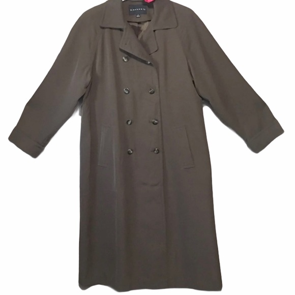 VTG.GALLERY SZ 8 DOUBLE-BREASTED TRENCH COAT BROWN EUC Like new! - Picture 1 of 9